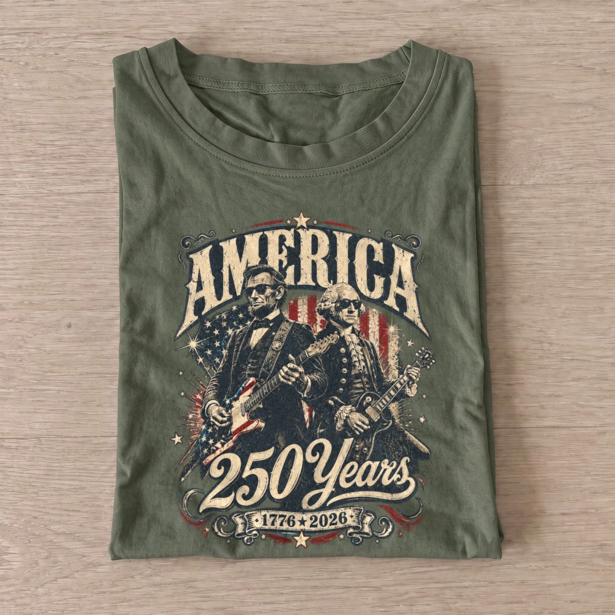 Founding fathers rock america 250 years t shirt olive20founding fathers rock.webp