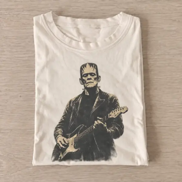 Frankenstein monster guitarist t shirt sand20monster guitarist.webp