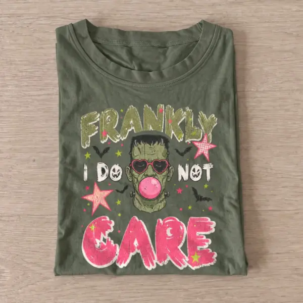 Frankly i do not care frankenstein t shirt olive20frankly dont care.webp