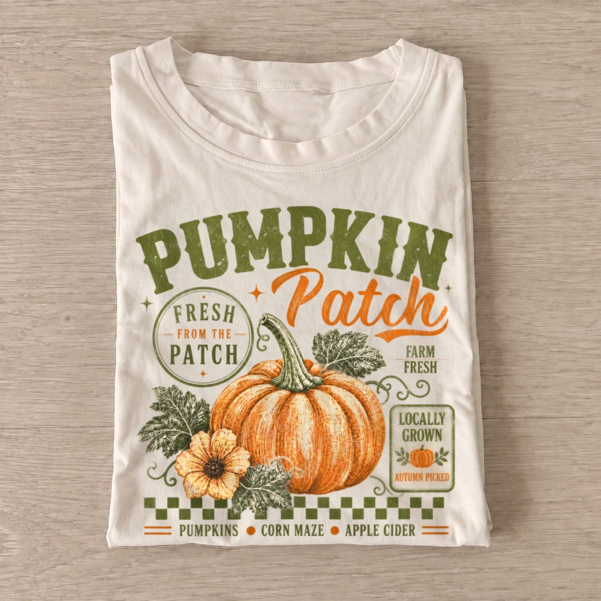Fresh pumpkin patch fall graphic t shirt sand20fresh pumpkin patch.webp