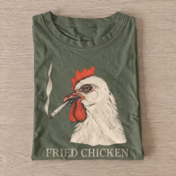 Fried chicken smoking rooster t shirt olive20fried chicken.webp