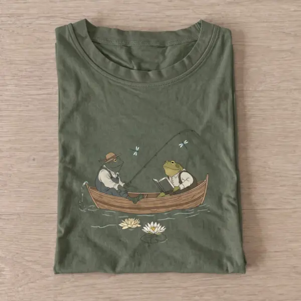 Frog fishing boat t shirt olive20frog fishing boat.webp