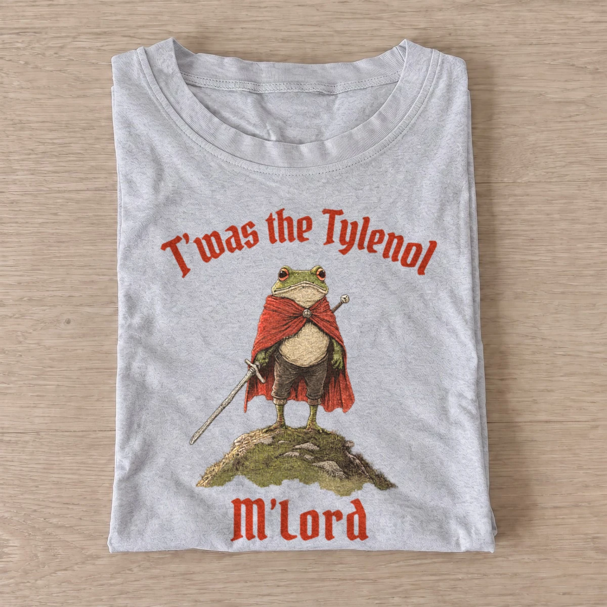 Frog knight twas the tylenol mlord t shirt gray20frog knight confession.webp