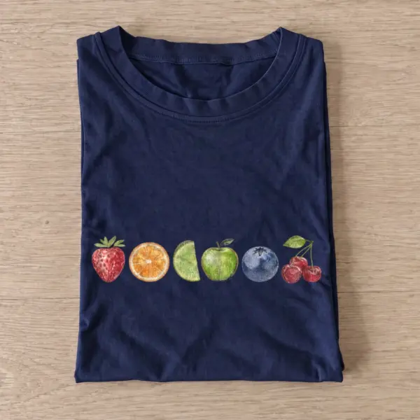 Fruit rainbow graphic t shirt navy20fruit rainbow.webp