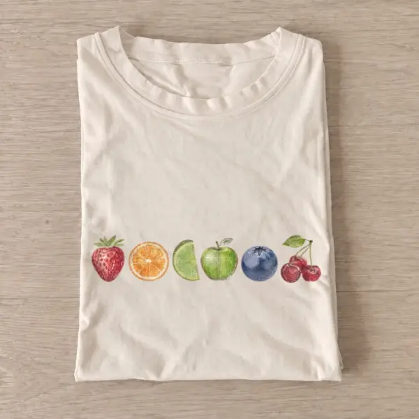 Fruit rainbow graphic t shirt sand20fruit rainbow.webp