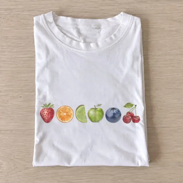 Fruit rainbow graphic t shirt white20fruit rainbow.webp