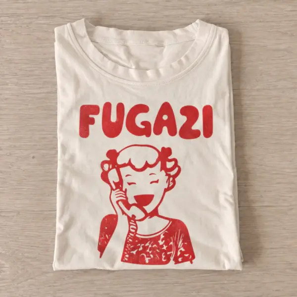 Fugazi cartoon girl t shirt sand20mischievous cartoon girl.webp