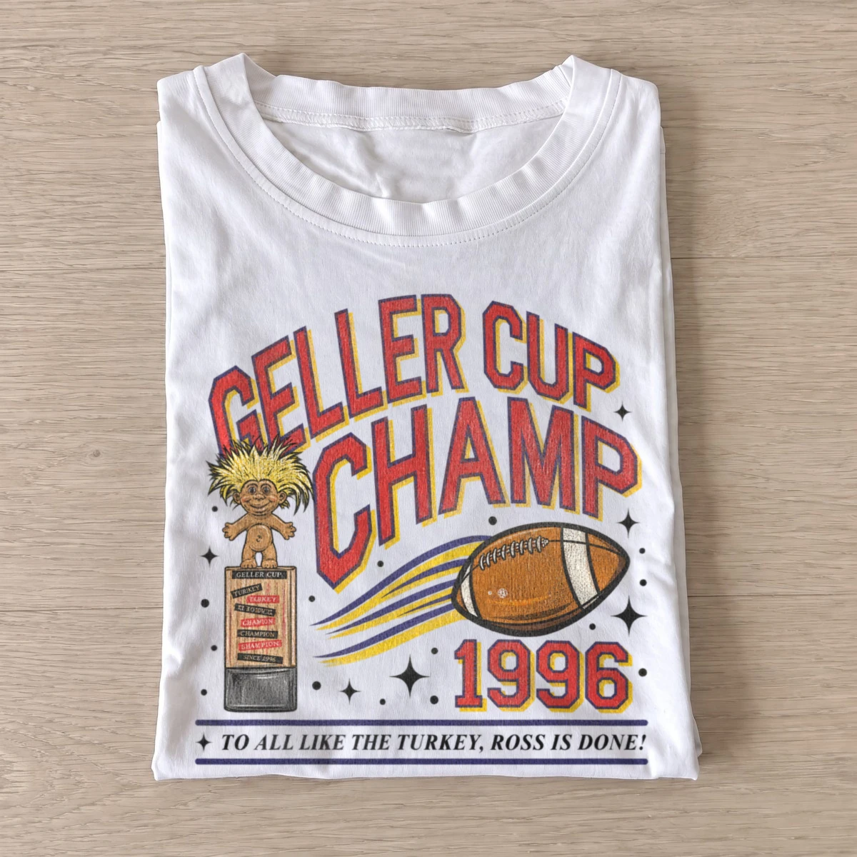Geller cup champ 1996 football t shirt white20family football champ.webp
