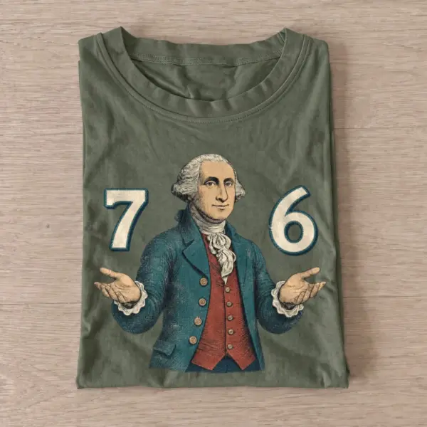 George washington 76 shrug t shirt olive20seventy six shrug.webp