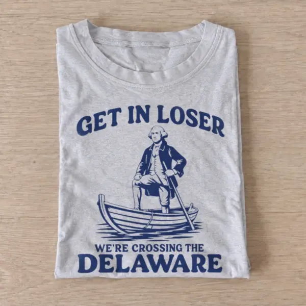 Get in loser were crossing the delaware t shirt gray20crossing delaware solo.webp