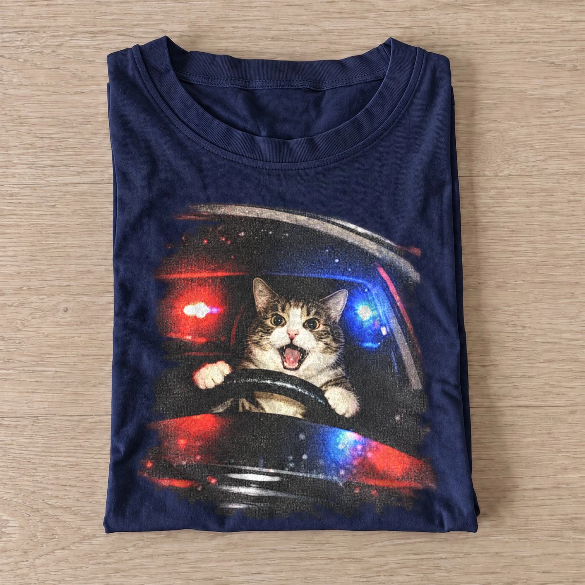 Getaway driver cat t shirt navy20getaway driver cat.webp