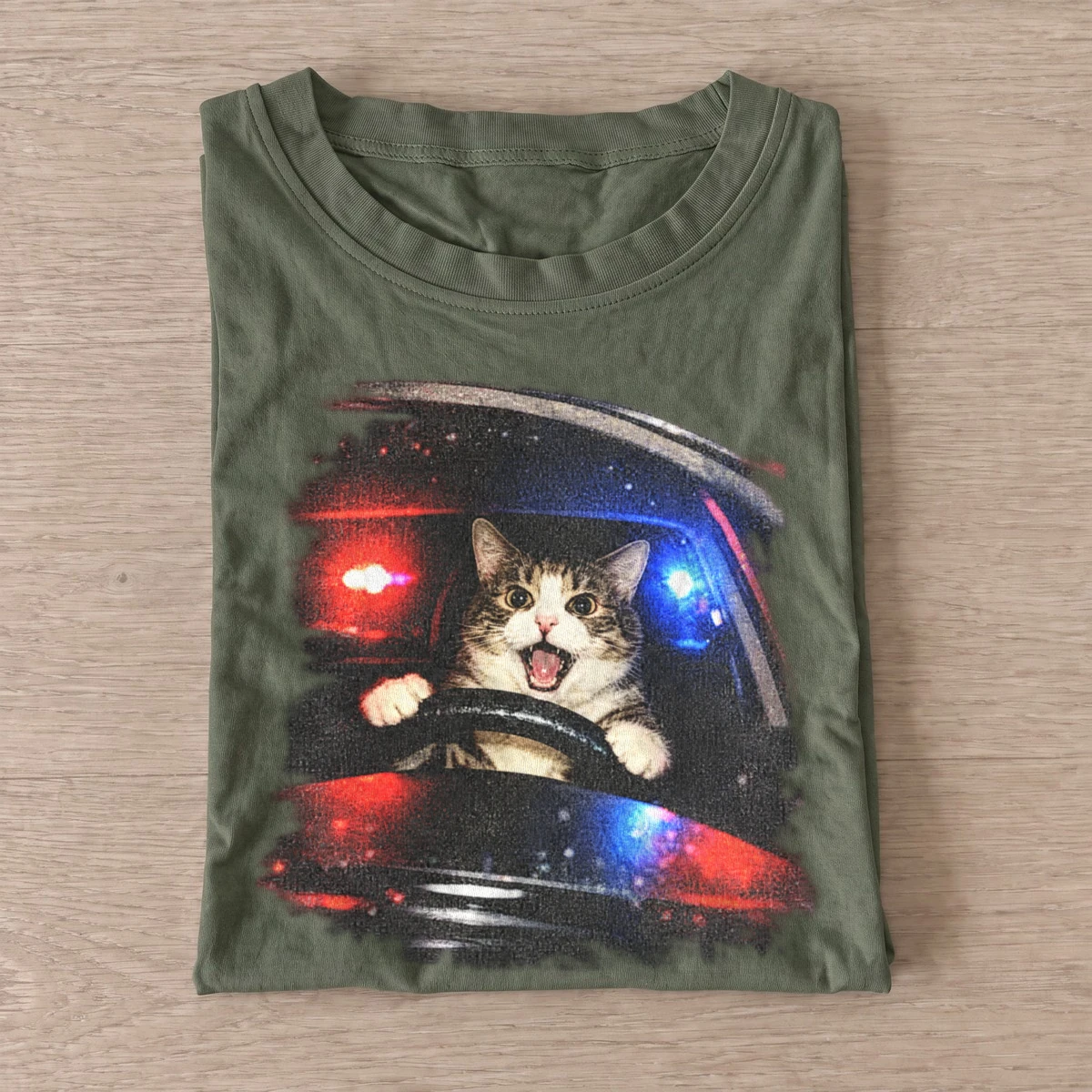 Getaway driver cat t shirt olive20getaway driver cat.webp