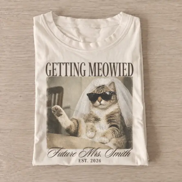 Getting meowied bride cat t shirt sand20getting meowied.webp