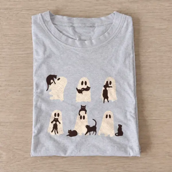 Ghost Cat Companions Graphic T-Shirt — graphic design