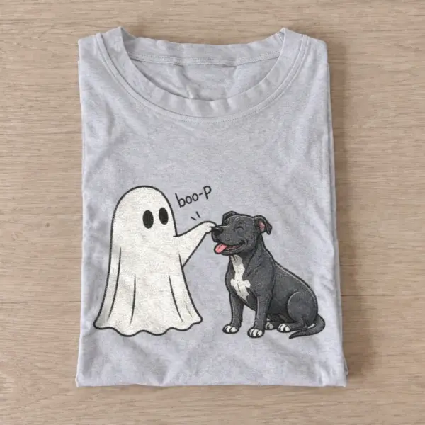 Ghost dog boop halloween t shirt gray20ghost dog boop.webp