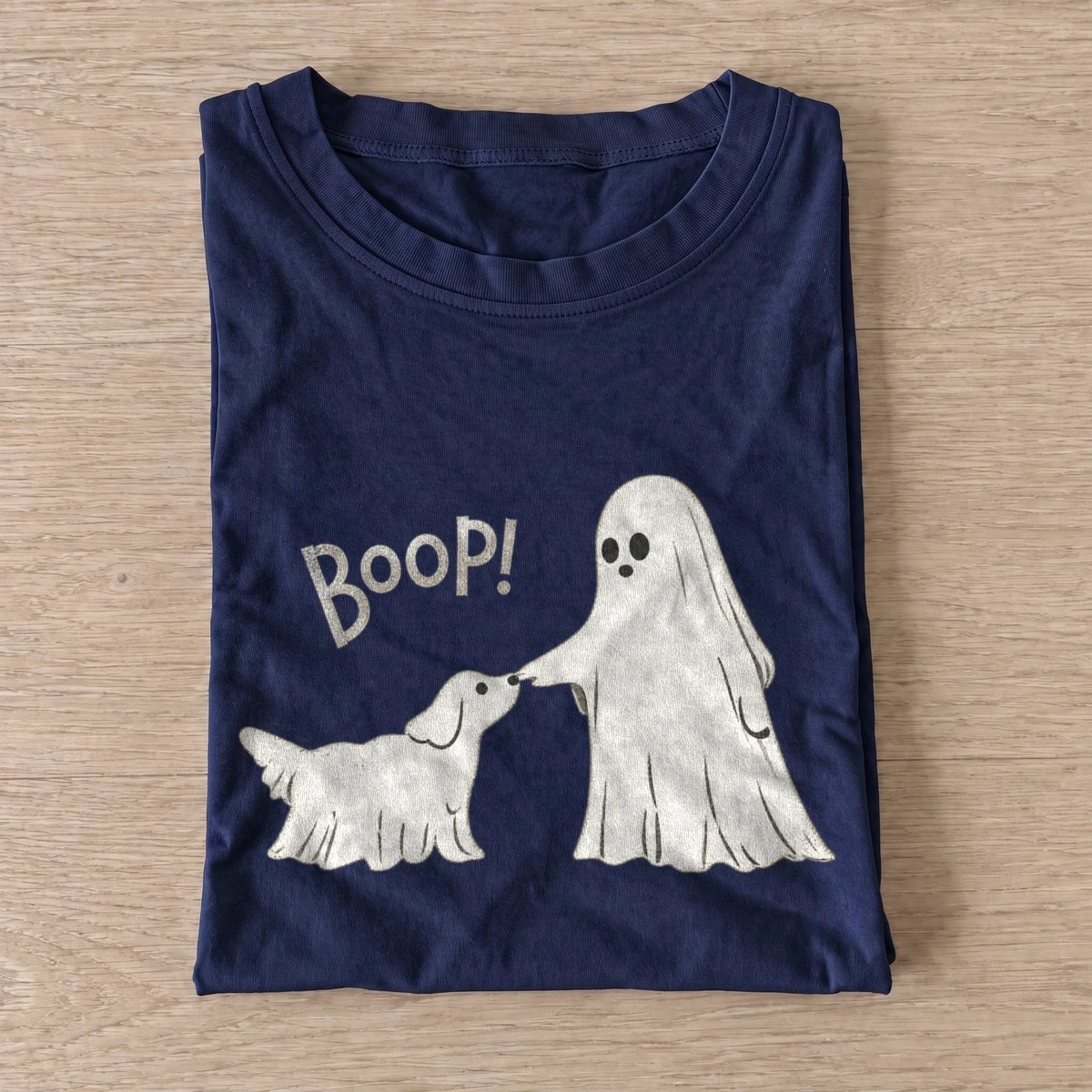 Ghost dog boop halloween t shirt navy20ghost dog boop.webp
