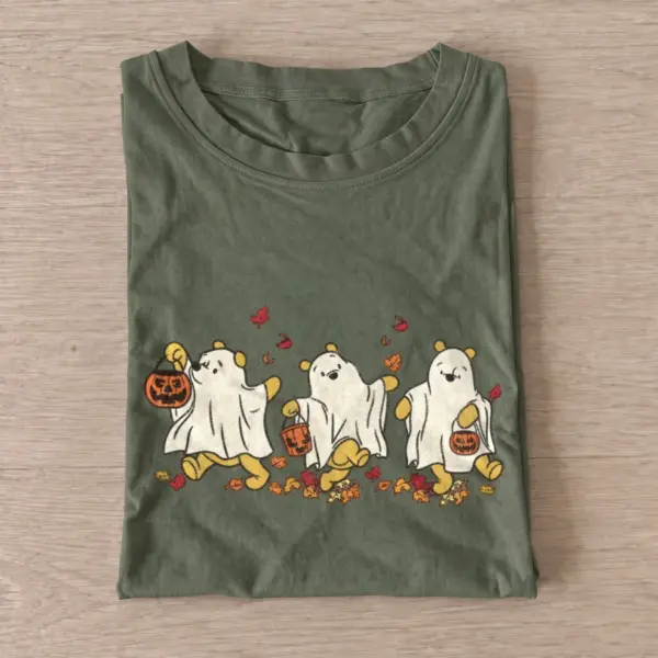 Ghost trick or treaters t shirt olive20ghost trick or treaters.webp