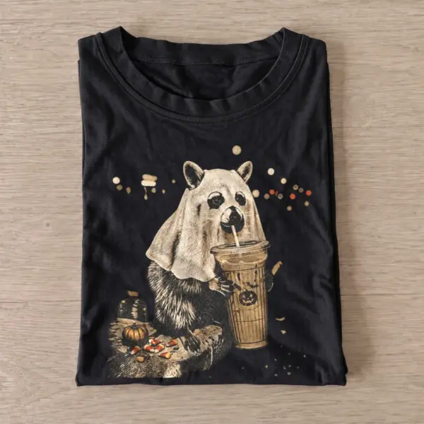 Ghostly coffee raccoon t shirt black20ghostly coffee raccoon.webp