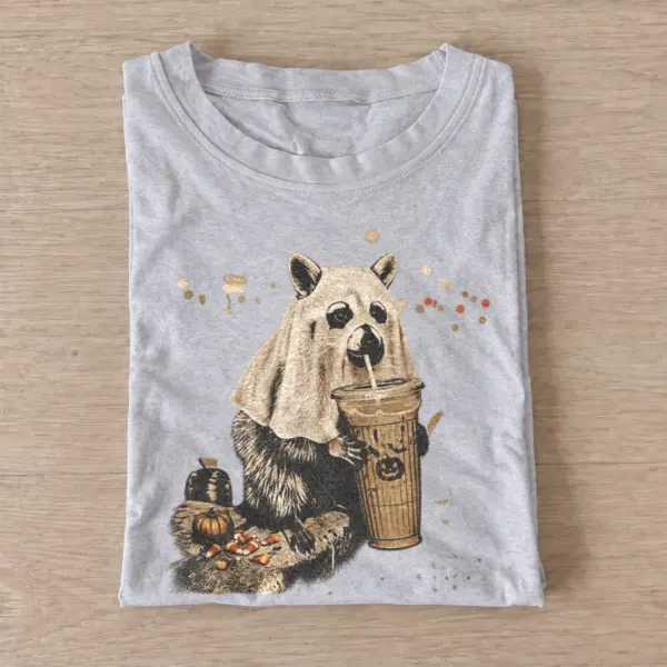 Ghostly coffee raccoon t shirt gray20ghostly coffee raccoon.webp