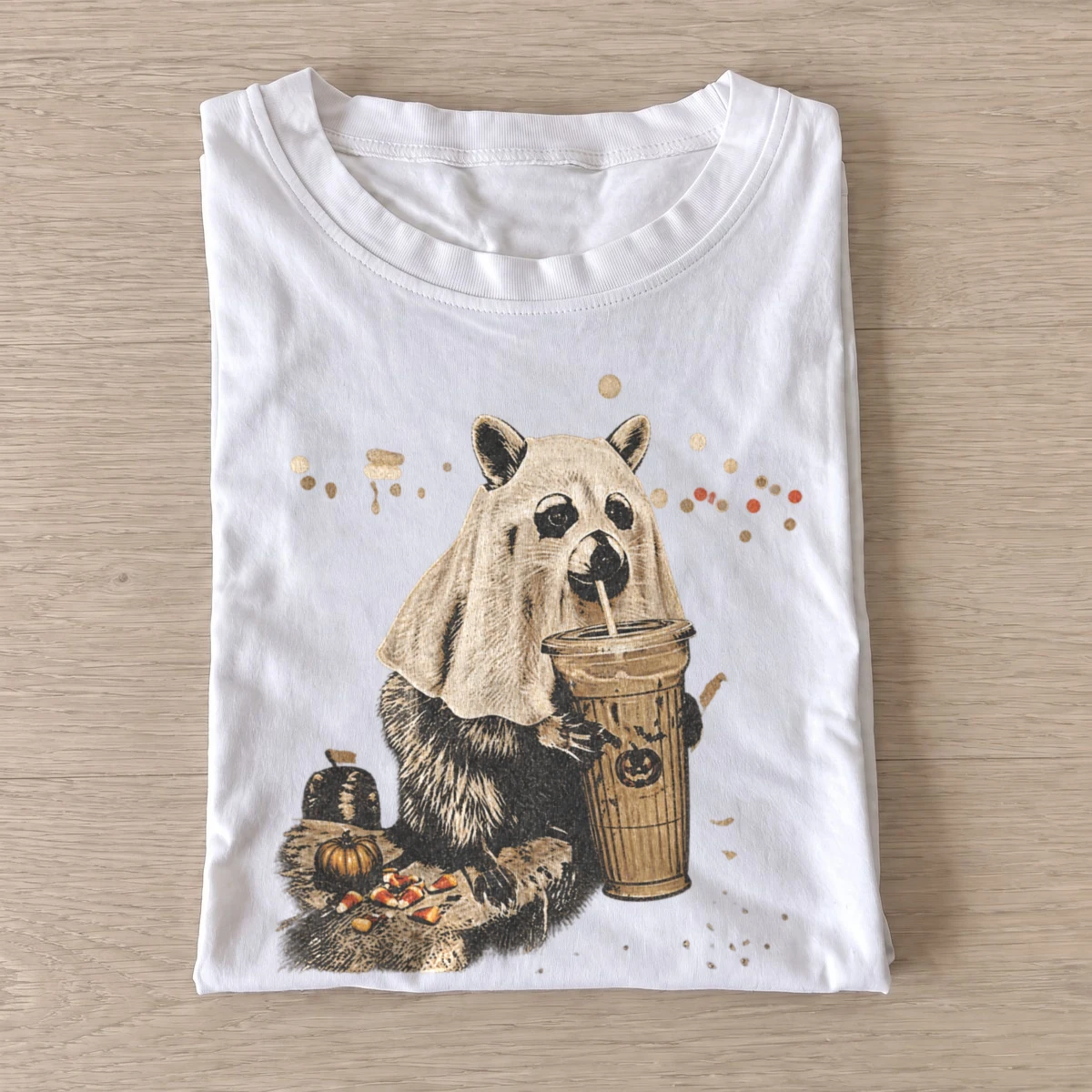 Ghostly coffee raccoon t shirt white20ghostly coffee raccoon.webp