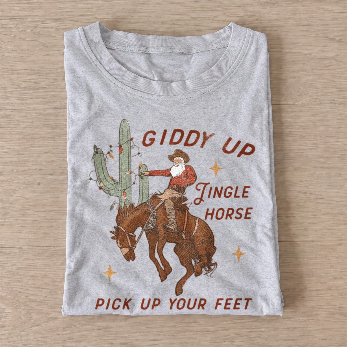 Giddy up jingle horse cowboy t shirt gray20jingle horse cowboy.webp