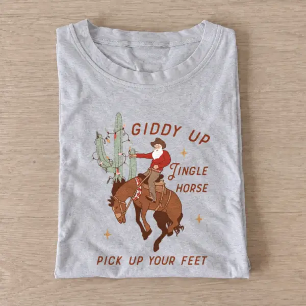 Giddy up jingle horse t shirt gray20giddy up jingle horse.webp