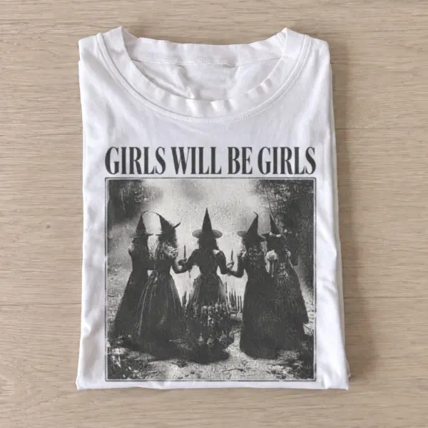 Girls will be girls witches night out t shirt white20witches night out.webp