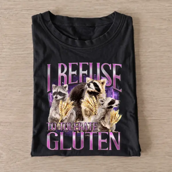 Gluten raccoon collage t shirt black20gluten raccoon collage.webp