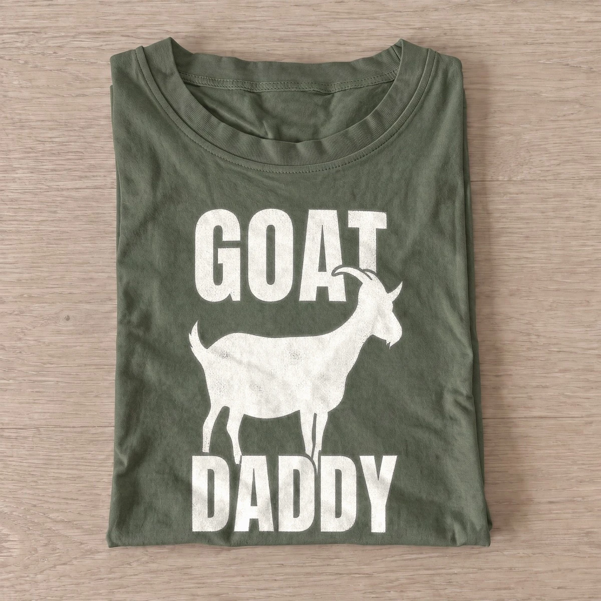 Goat daddy graphic t shirt olive20goat daddy.webp