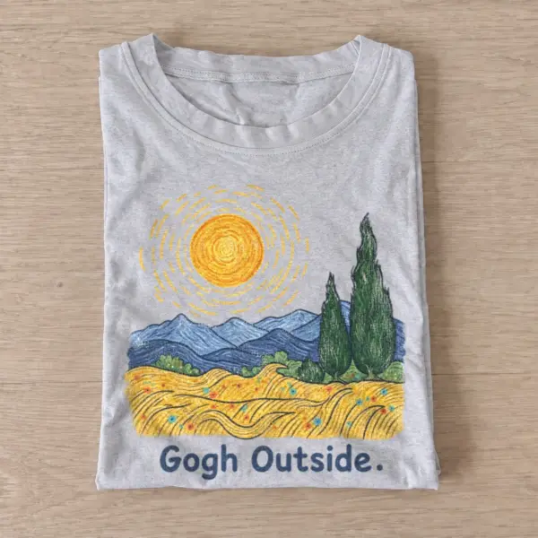 Gogh outside sunny field t shirt gray20sunny field outdoors.webp