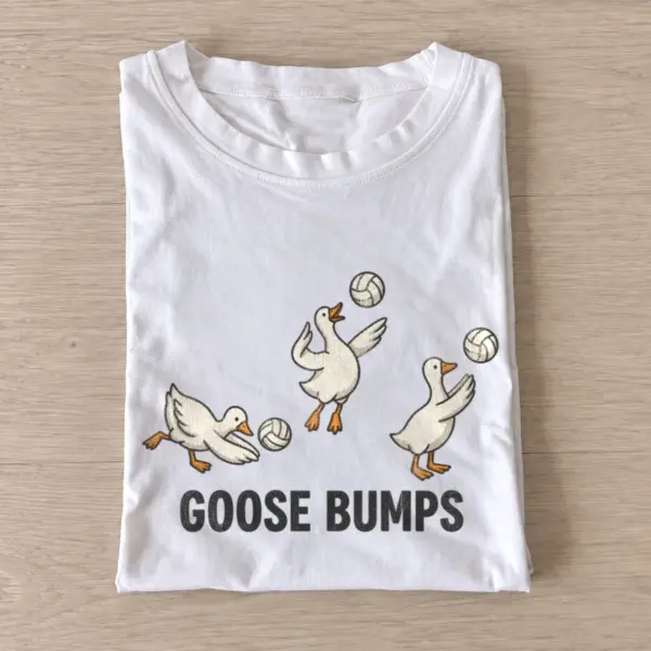 Goose bumps volleyball t shirt white20goose bumps volleyball.webp