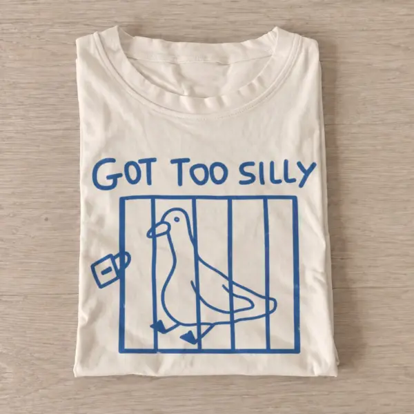 Got too silly goose jail t shirt sand20silly goose jail.webp