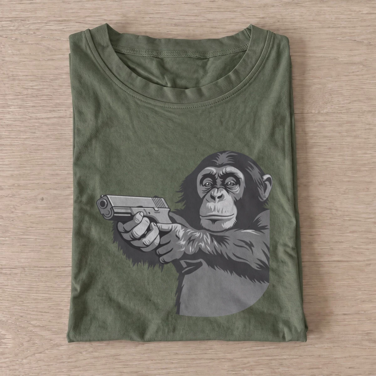 Gray chimp pistol t shirt olive20gray chimp pistol.webp