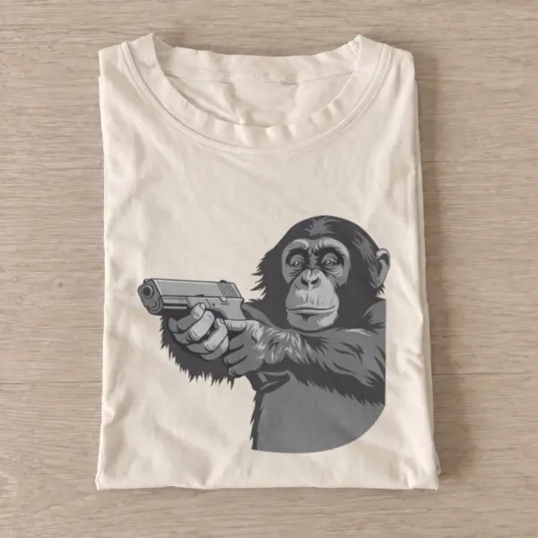 Gray chimp pistol t shirt sand20gray chimp pistol.webp