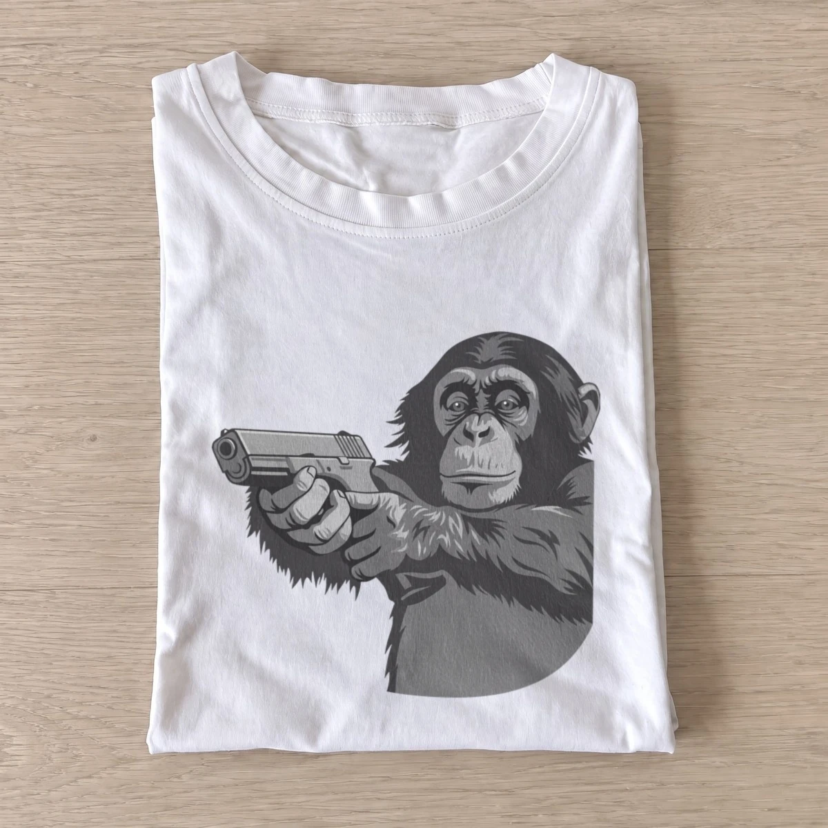 Gray chimp pistol t shirt white20gray chimp pistol.webp
