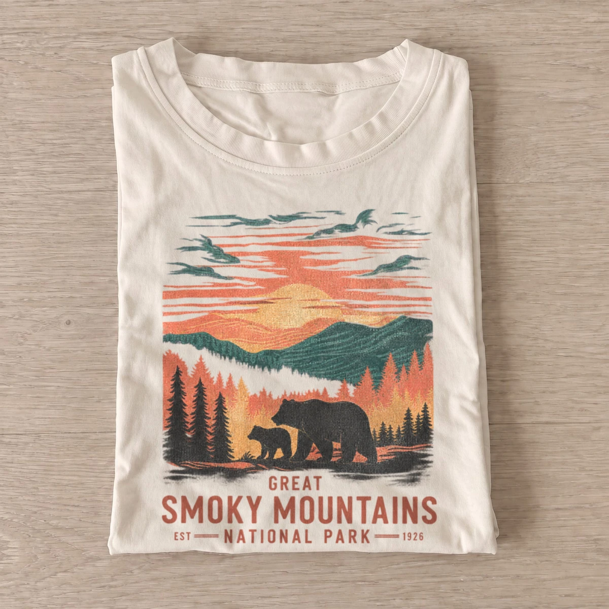 Great smoky mountains bears t shirt sand20smoky mountain bears.webp