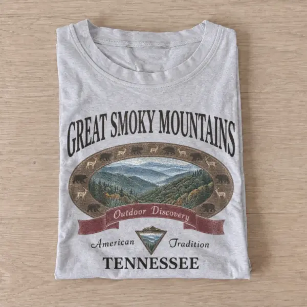Great smoky mountains outdoor discovery t shirt gray20smoky mountain discovery.webp