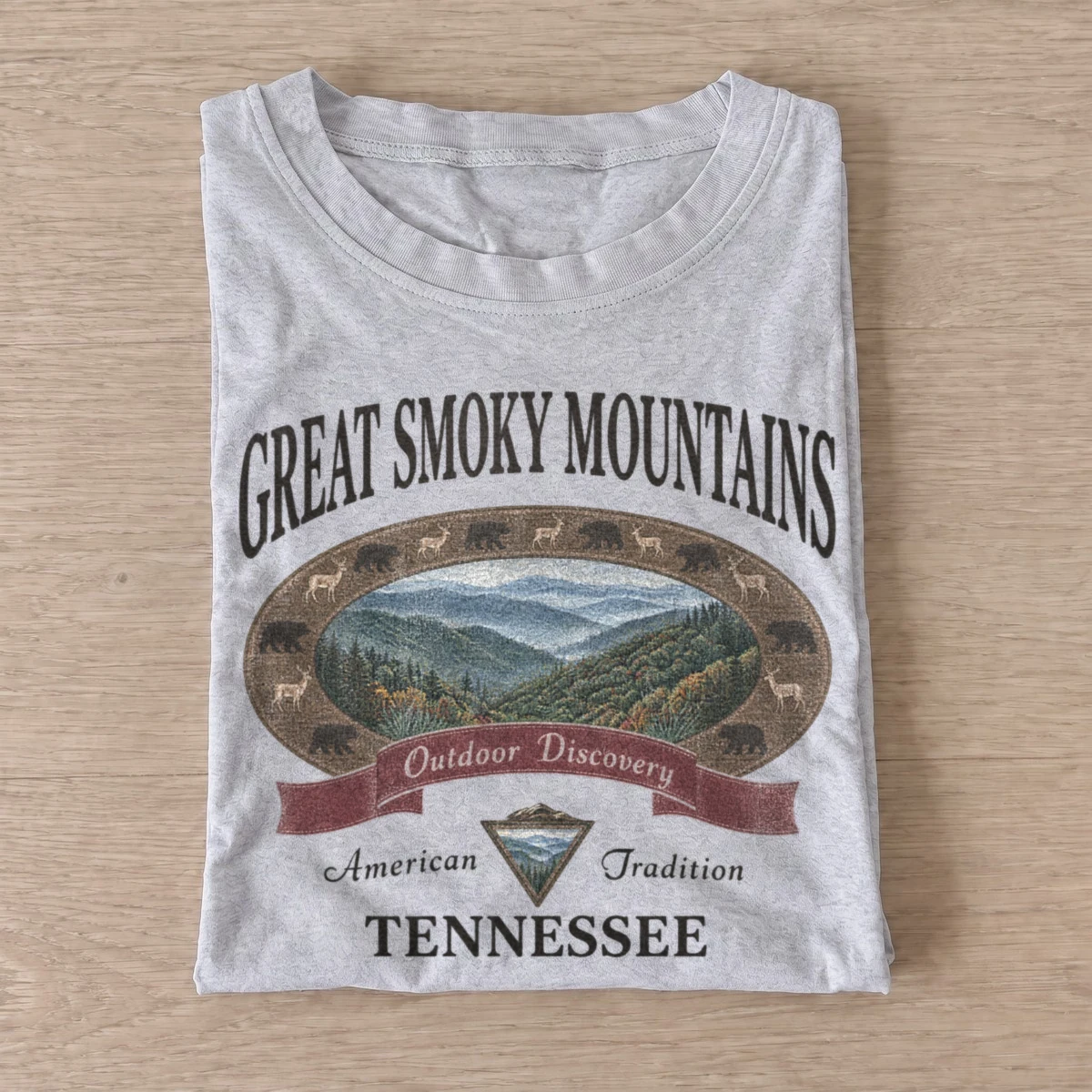 Great smoky mountains outdoor discovery t shirt gray20smoky mountain discovery.webp