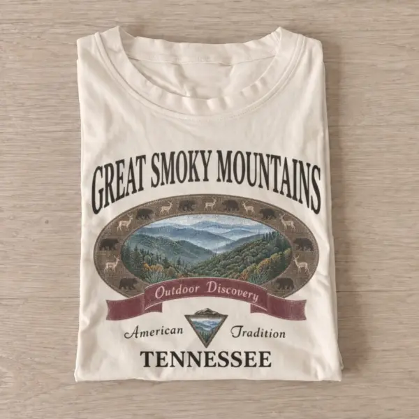 Great smoky mountains outdoor discovery t shirt sand20smoky mountain discovery.webp