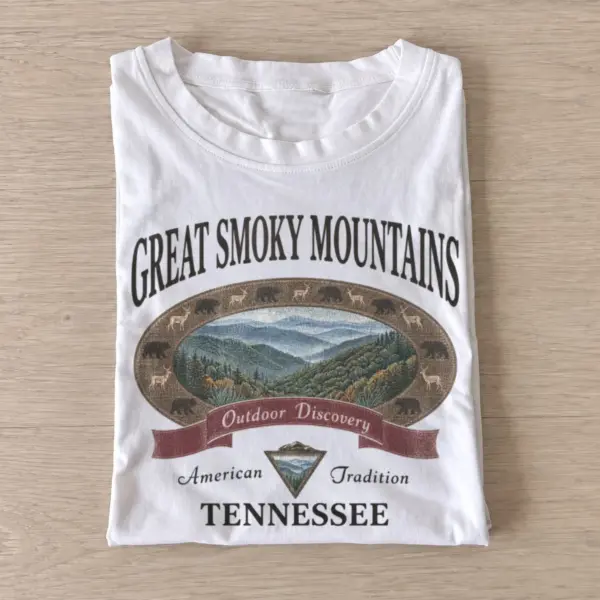 Great smoky mountains outdoor discovery t shirt white20smoky mountain discovery.webp
