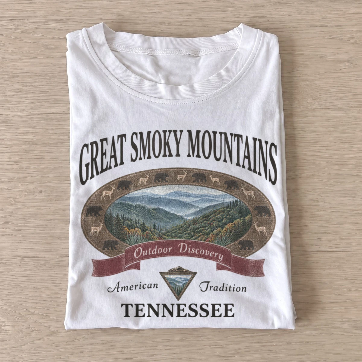 Great smoky mountains outdoor discovery t shirt white20smoky mountain discovery.webp