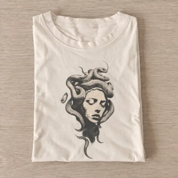 Greek mythology medusa portrait t shirt sand20medusa portrait.webp