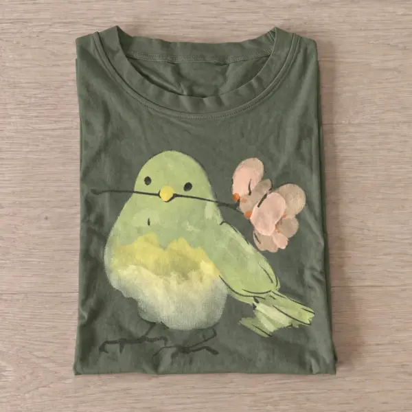 Green blossom bird t shirt olive20green blossom bird.webp