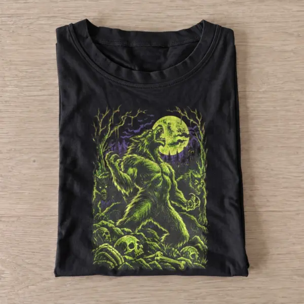 Green holiday creature graphic t shirt black20green holiday creature.webp