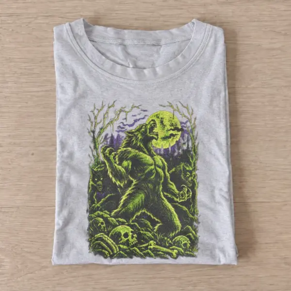 Green holiday creature graphic t shirt gray20green holiday creature.webp