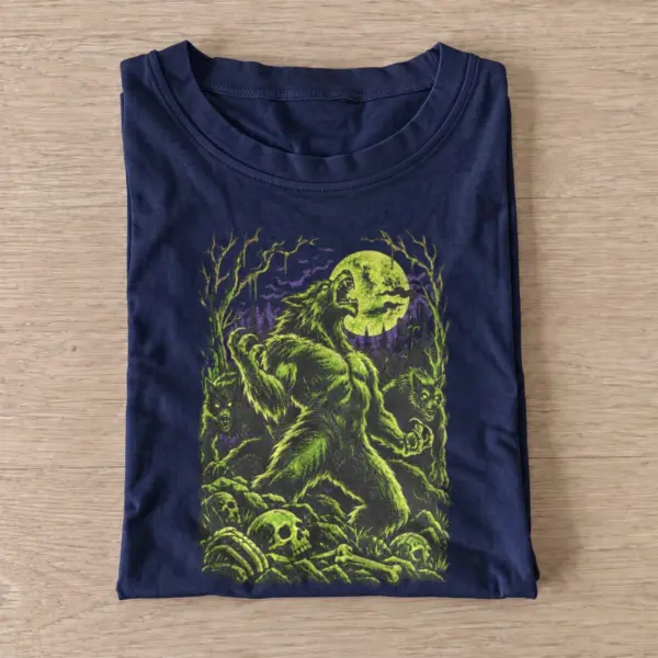 Green holiday creature graphic t shirt navy20green holiday creature.webp