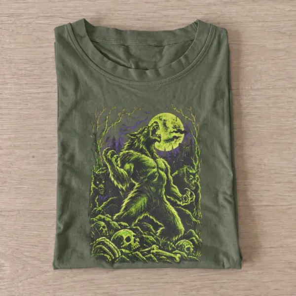 Green holiday creature graphic t shirt olive20green holiday creature.webp