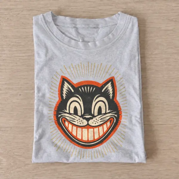 Grinning black cat t shirt gray20grinning black cat.webp