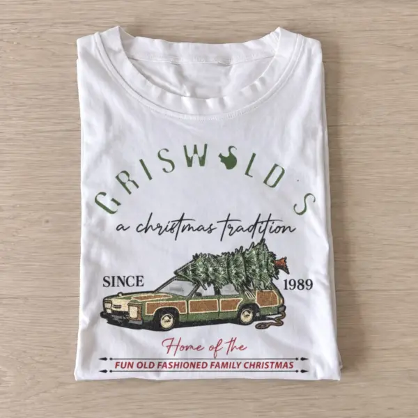 Griswold christmas tree road trip t shirt white20christmas tree road trip.webp