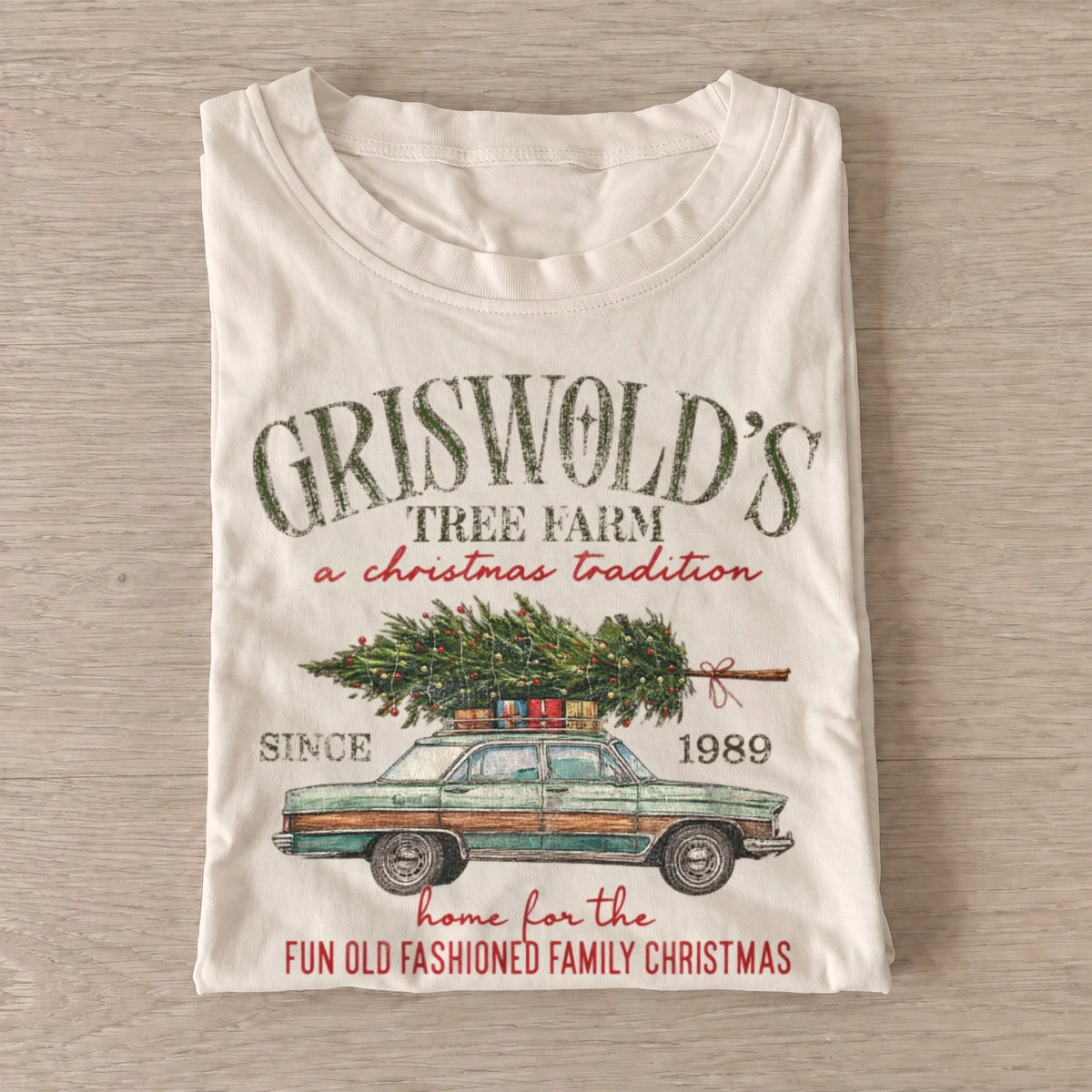 Griswolds tree farm christmas wagon t shirt sand20christmas tree wagon.webp